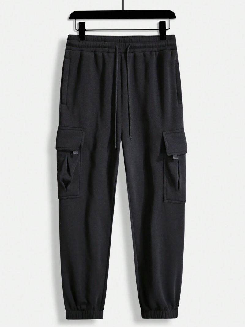 Mike Black Oversized Cargo Pocket Jogger - Image 3