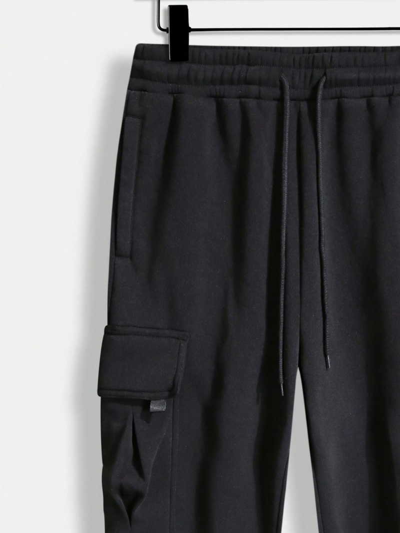 Mike Black Oversized Cargo Pocket Jogger - Image 4