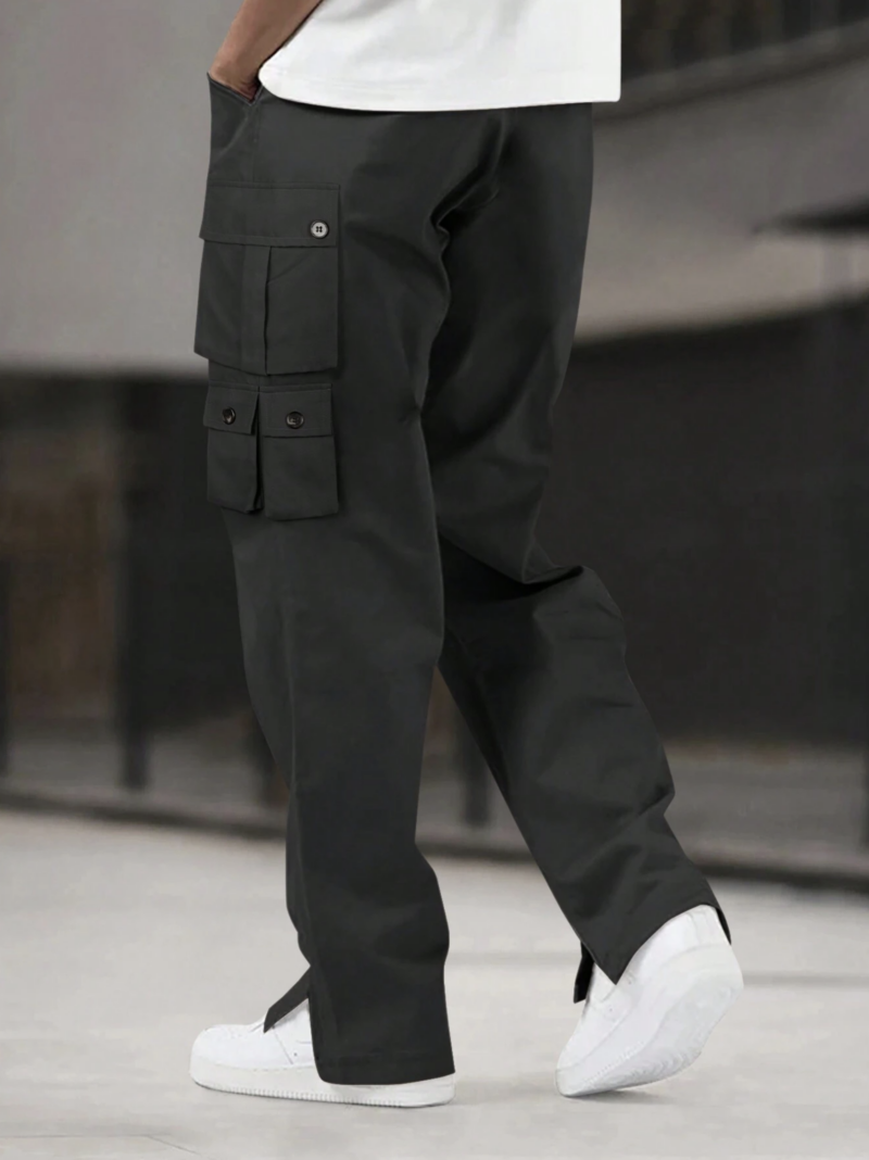 Cavan Black Split Leg Cargo Pants - Image 4