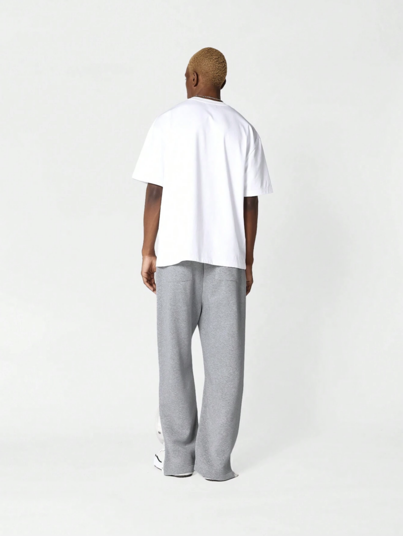 Chris Snap Button White Contrast Binding Oversized Jogger - Image 5