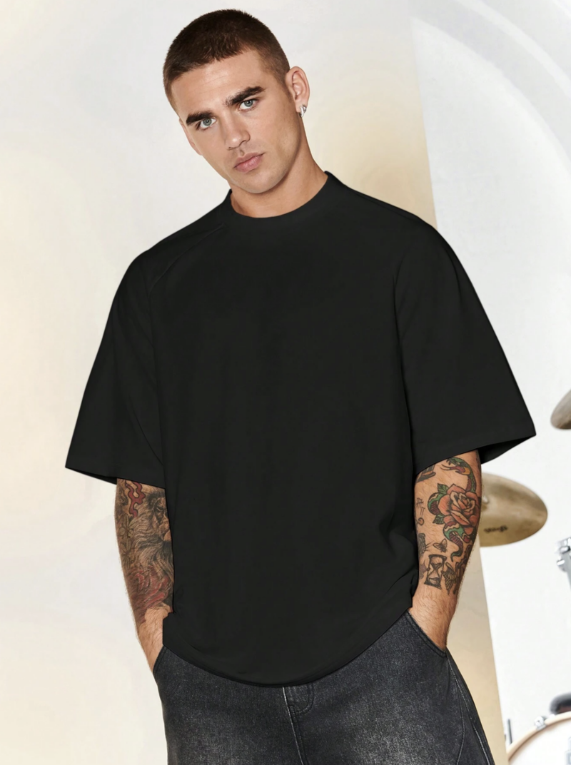 Ian Black Oversized Drop Shoulder Tshirt - Image 3