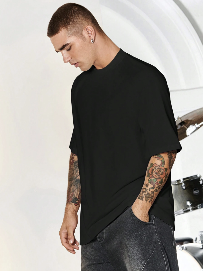 Ian Black Oversized Drop Shoulder Tshirt - Image 4