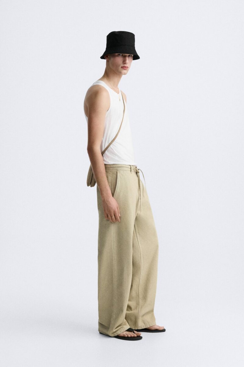 Maddy Wide Fit Khaki Trousers - Image 4