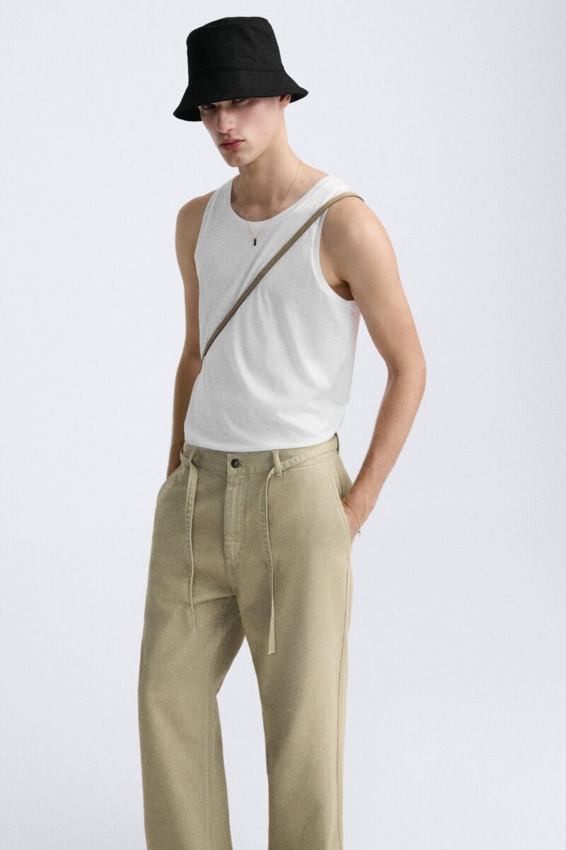 Maddy Wide Fit Khaki Trousers - Image 5