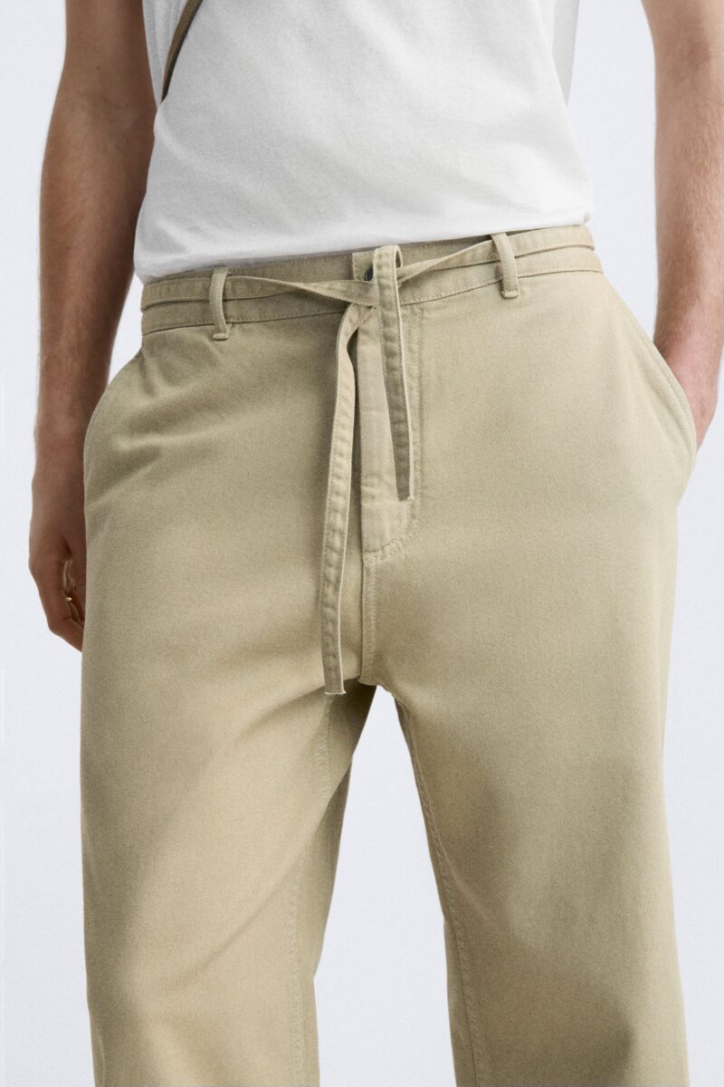 Maddy Wide Fit Khaki Trousers - Image 6