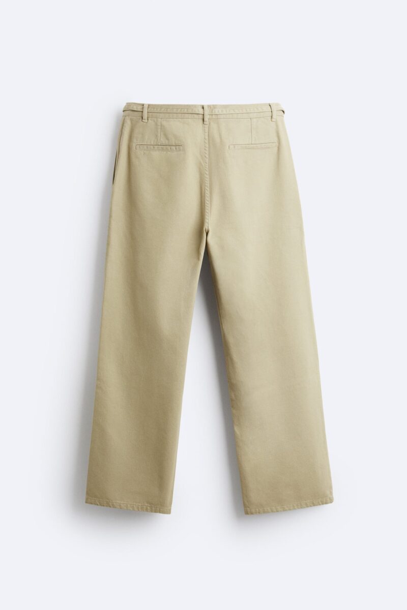 Maddy Wide Fit Khaki Trousers - Image 8