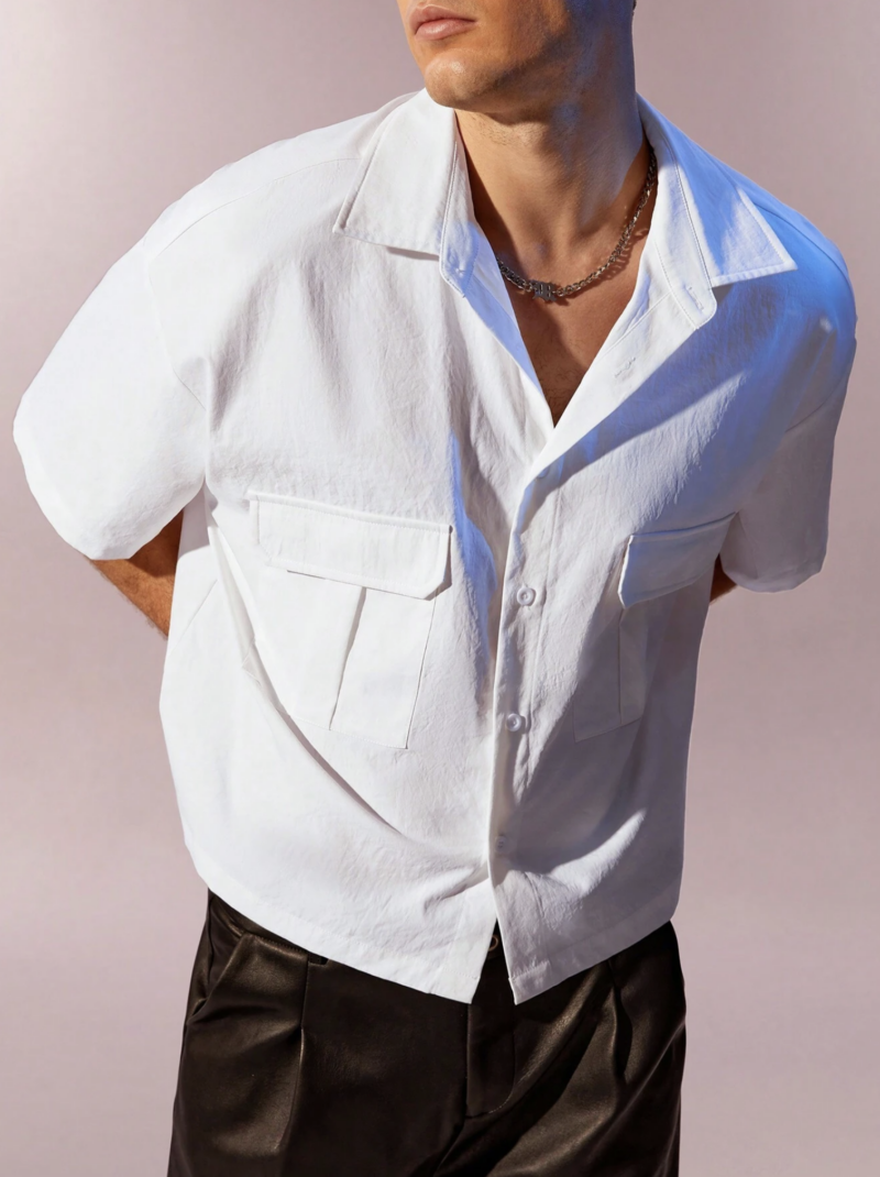 Timothy White Utility Cotton Shirt - Image 2