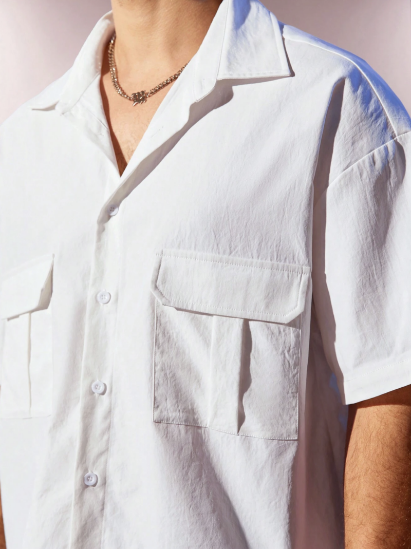 Timothy White Utility Cotton Shirt - Image 4