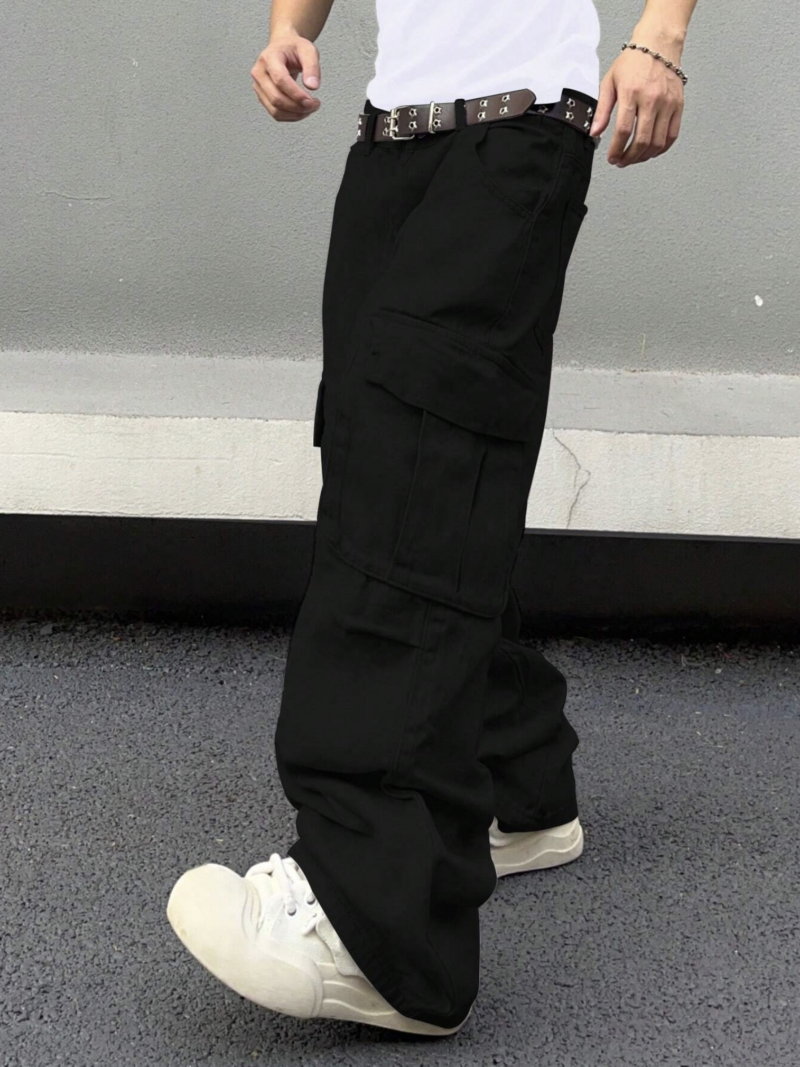 Glenn Black Oversized Cargo Pants (Without Belt) - Image 6