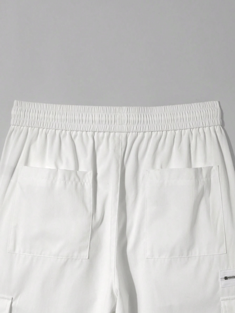 Henry White Zip Pocket Oversized Baggy Pants - Image 6