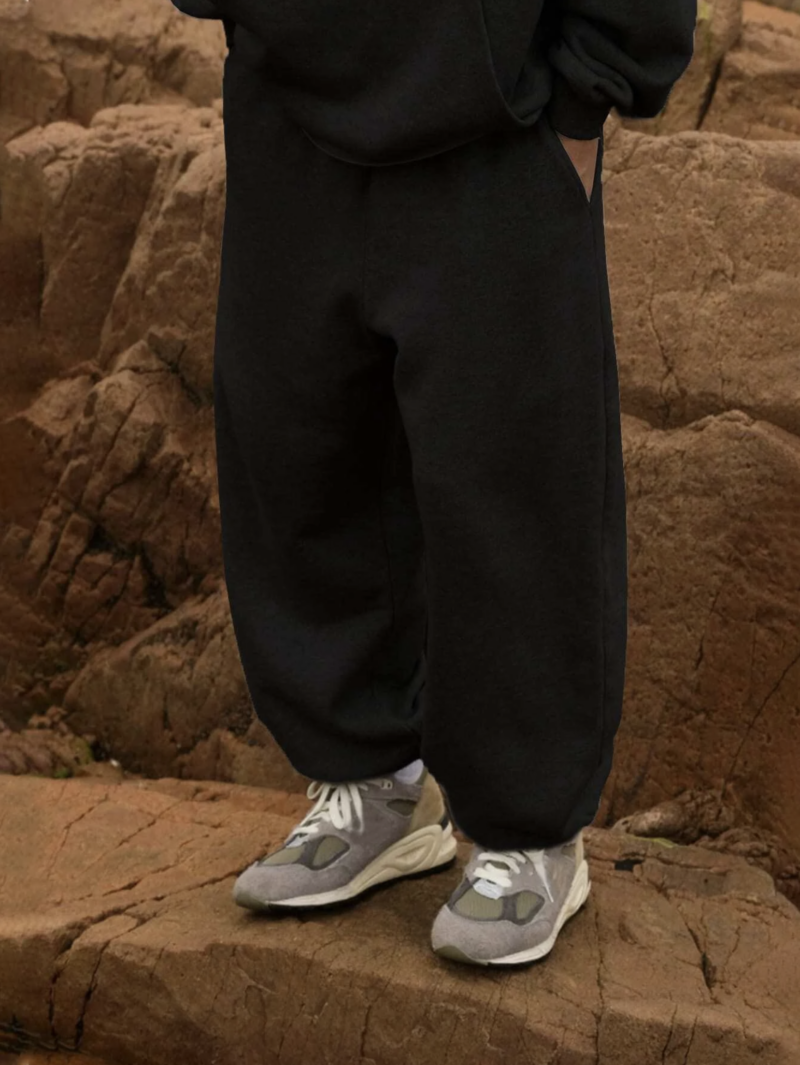 Blake Black Oversized Drawstring Cargo Jogger