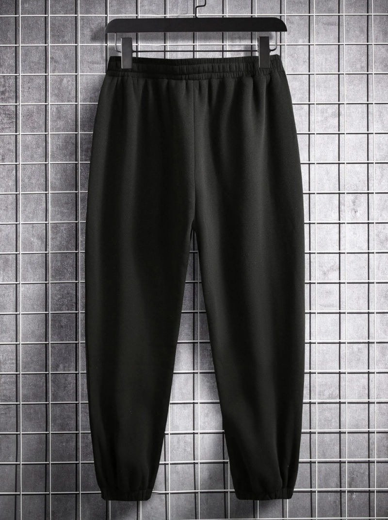 Blake Black Oversized Drawstring Cargo Jogger - Image 2