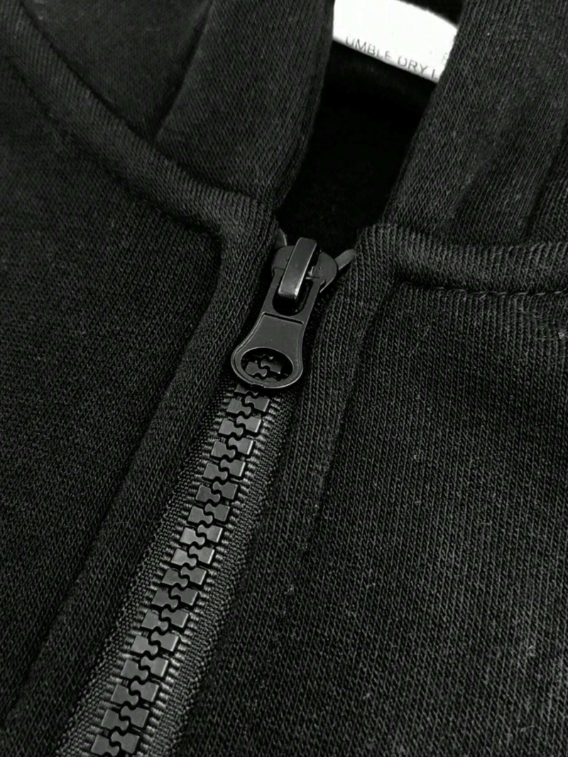 Tony Black Oversized Fleece Sweatshirt - Image 3