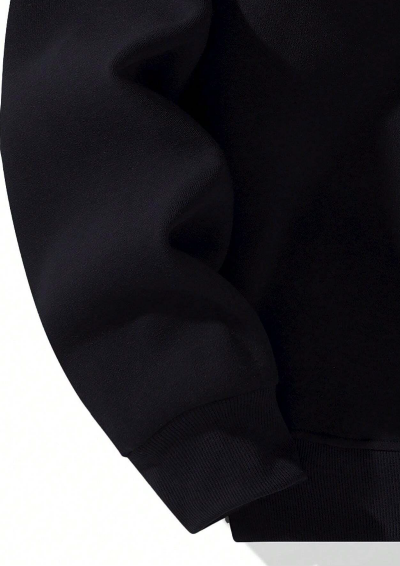 Tony Black Oversized Fleece Sweatshirt - Image 4