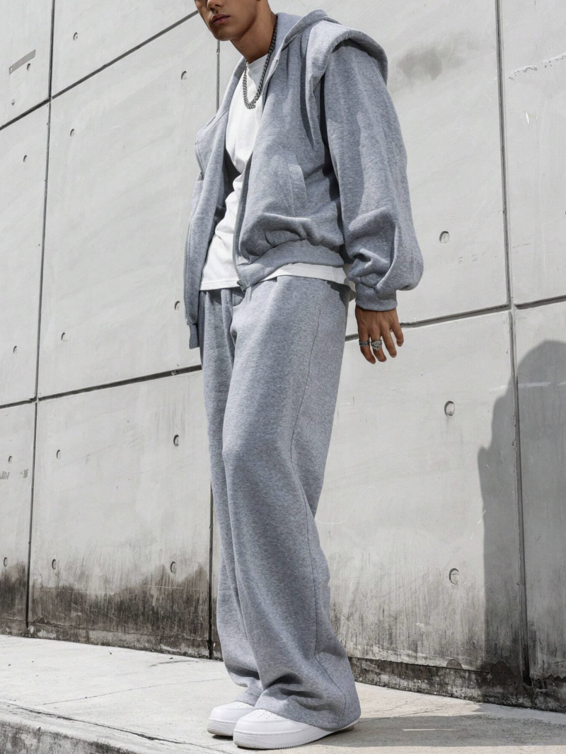 Nial Grey Oversized Sweatshirt & Jogger Set - Image 5