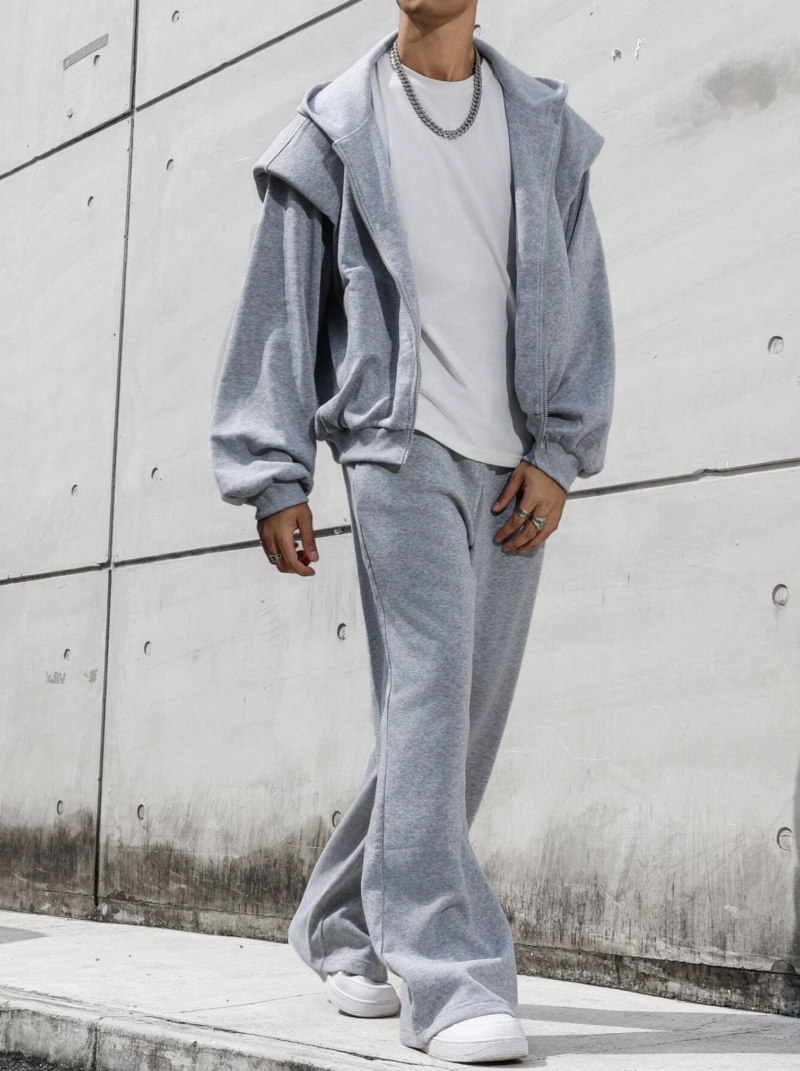 Nial Grey Oversized Sweatshirt & Jogger Set - Image 6