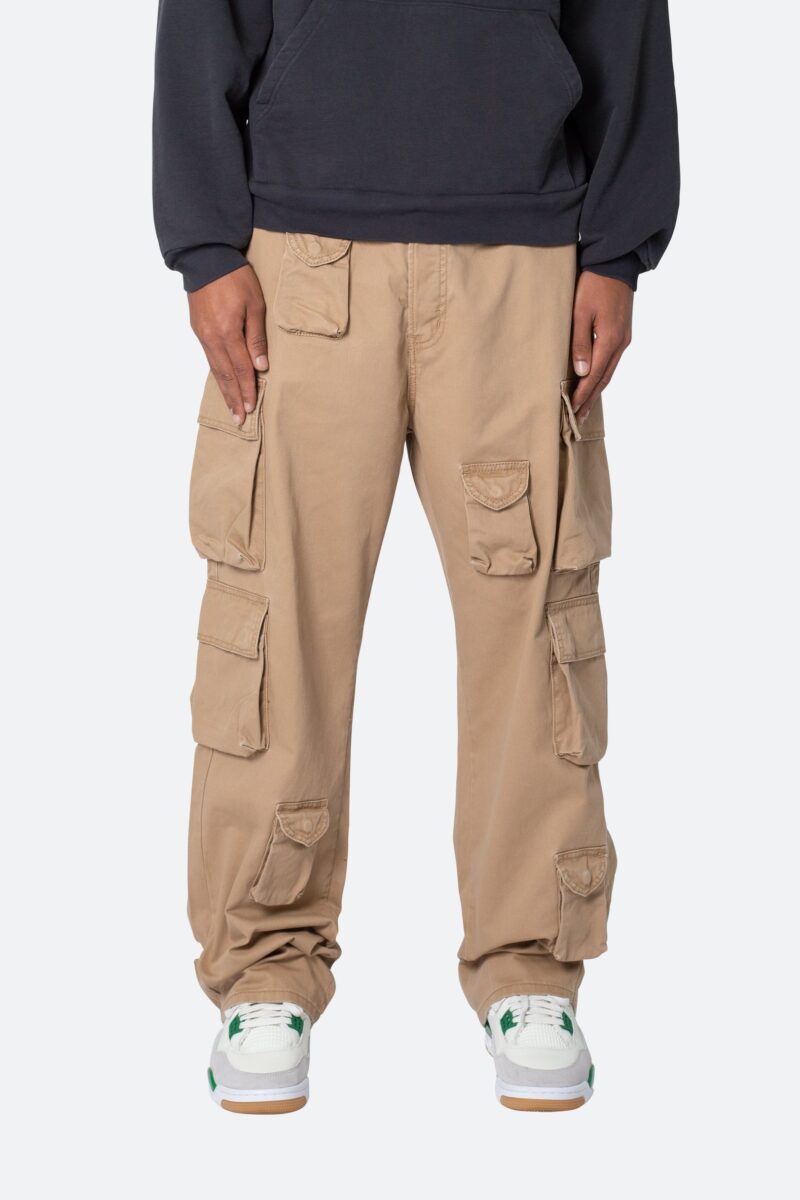 Eddie Khaki Oversized Cargo Pants