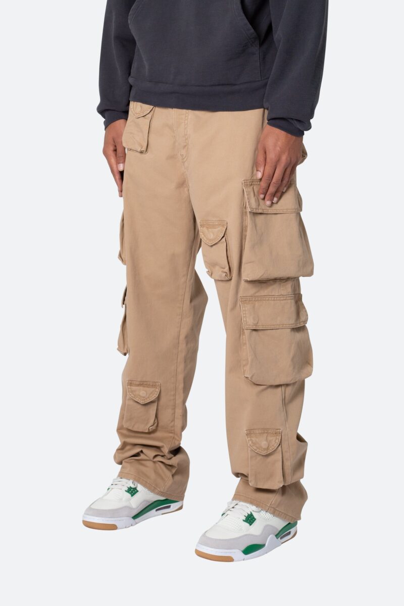 Eddie Khaki Oversized Cargo Pants - Image 2