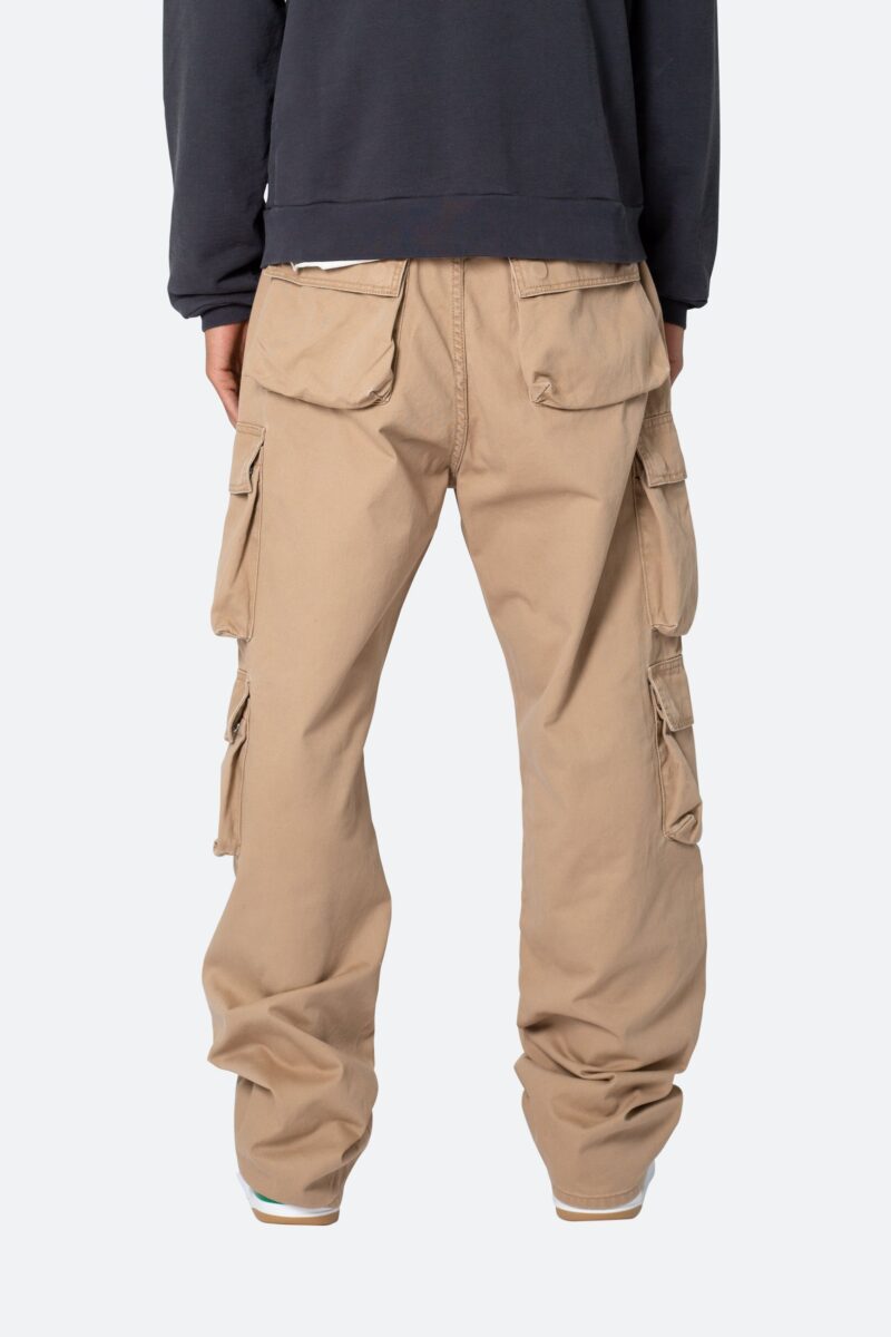 Eddie Khaki Oversized Cargo Pants - Image 4