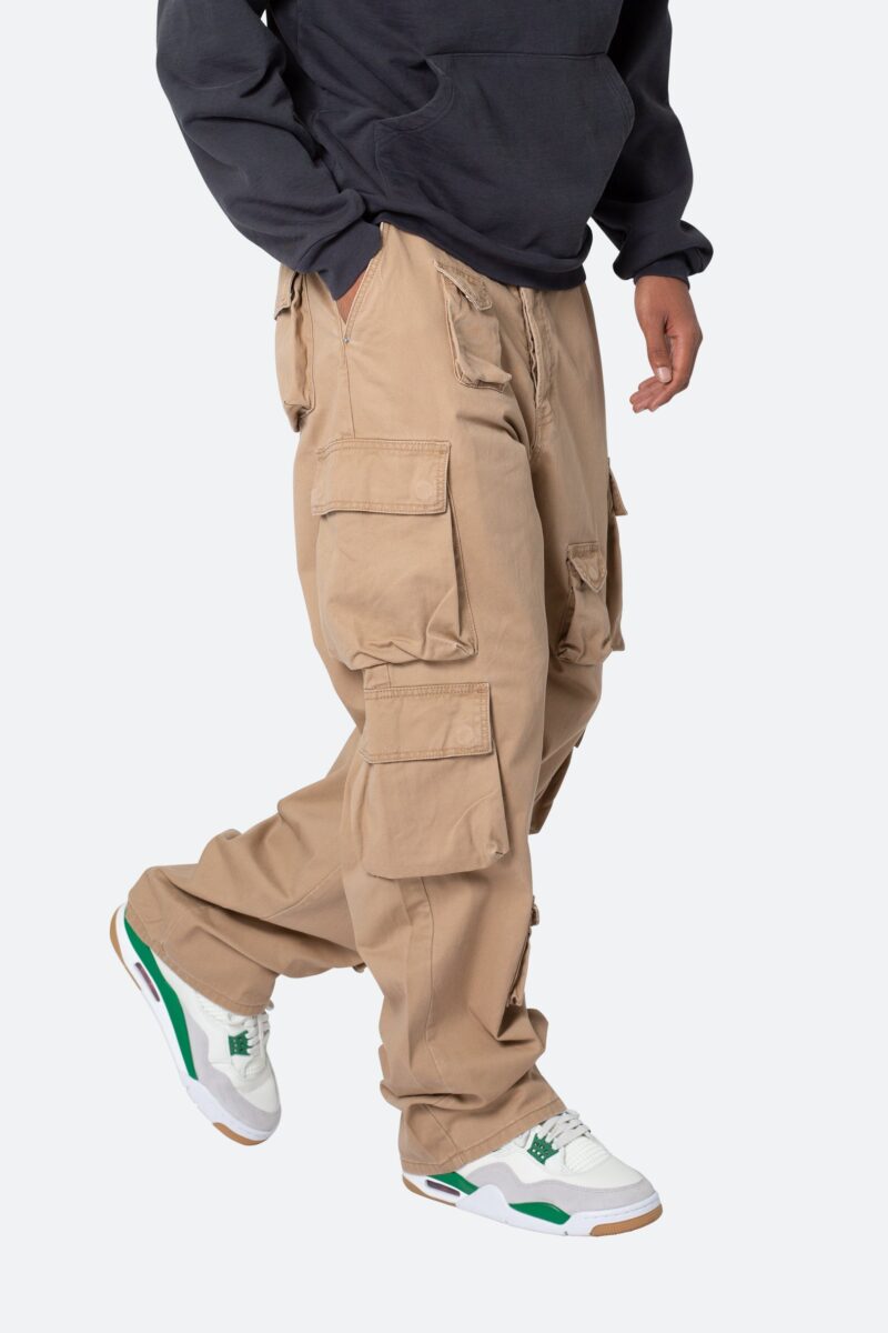 Eddie Khaki Oversized Cargo Pants - Image 5