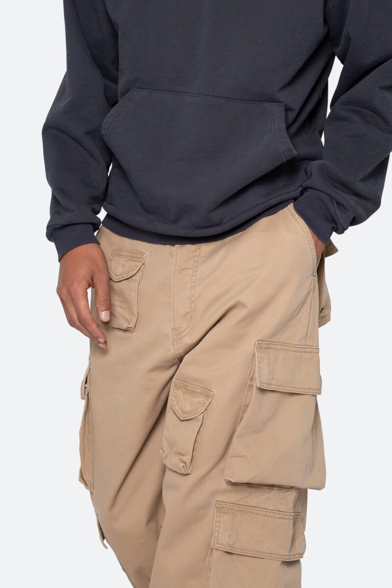 Eddie Khaki Oversized Cargo Pants - Image 6
