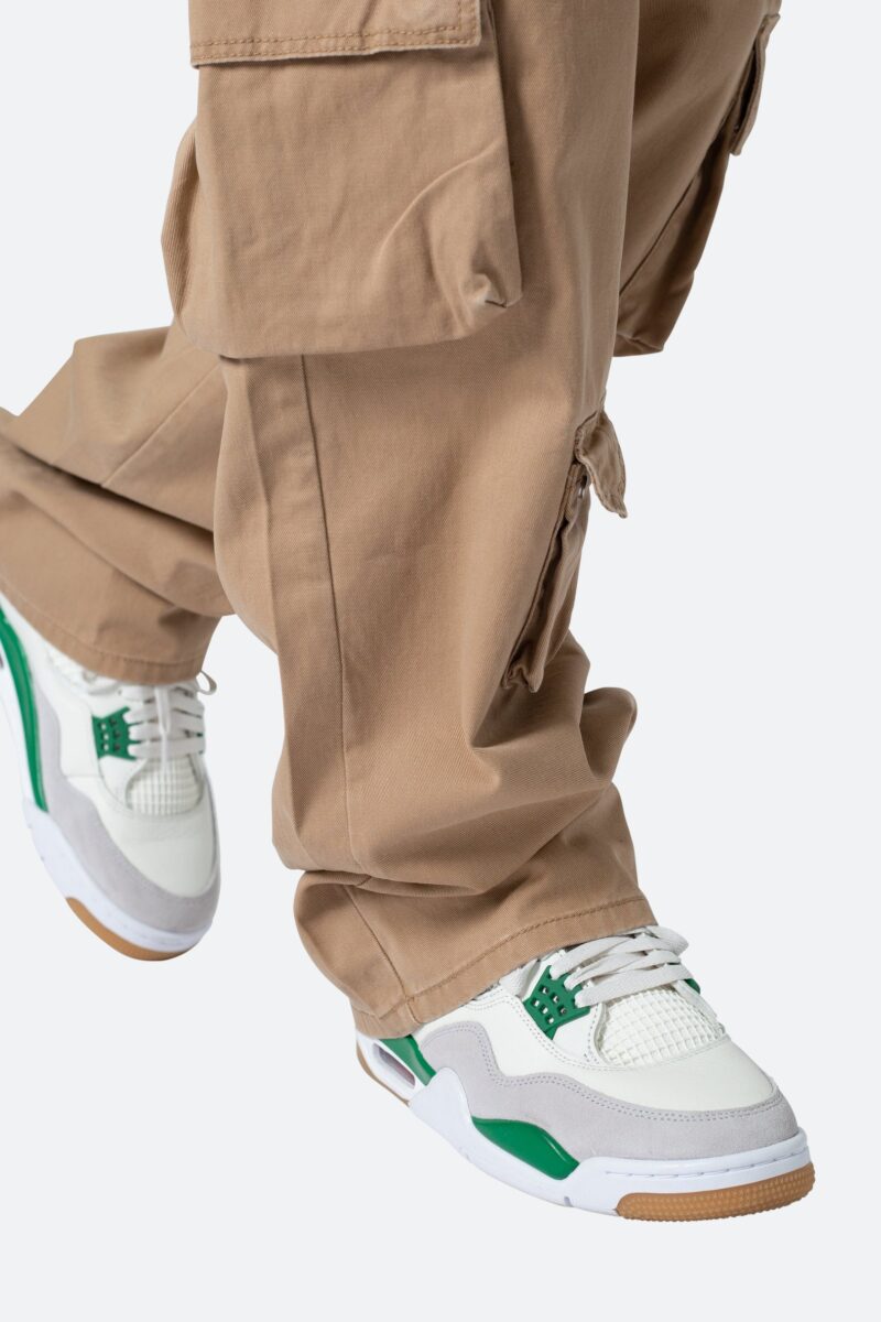 Eddie Khaki Oversized Cargo Pants - Image 7