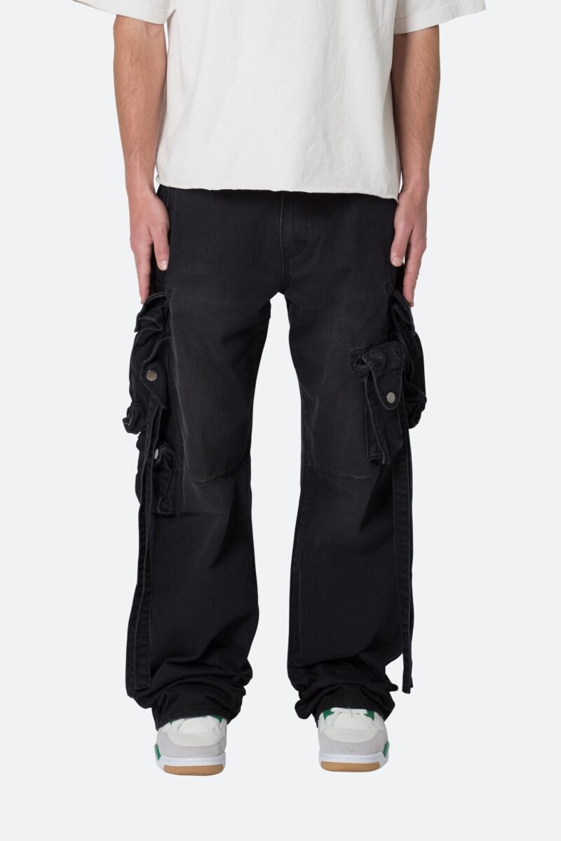 Rudy Black Belted Oversized Cargo Pants - Image 2