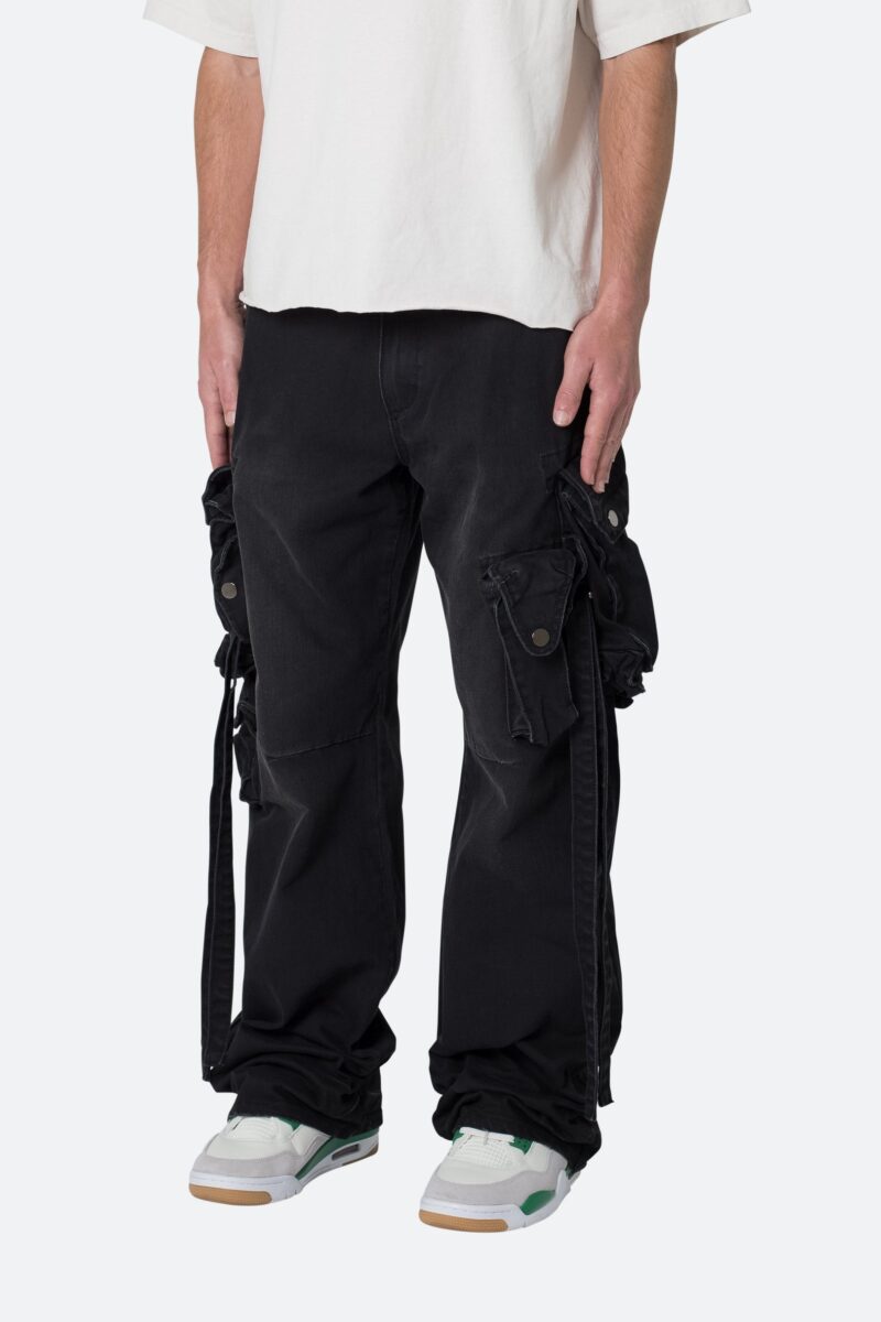 Rudy Black Belted Oversized Cargo Pants - Image 3