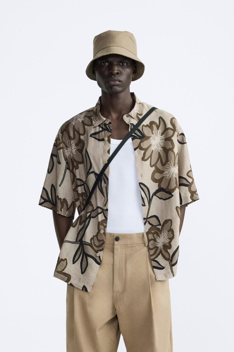 Ronald Green Floral Relaxed Fit Shirt