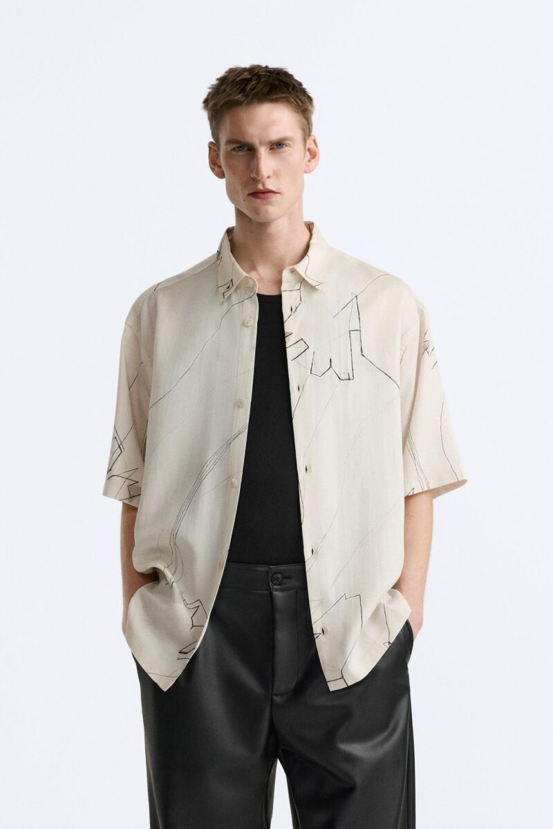 Lavine Abstract Print Relaxed Fit Shirt
