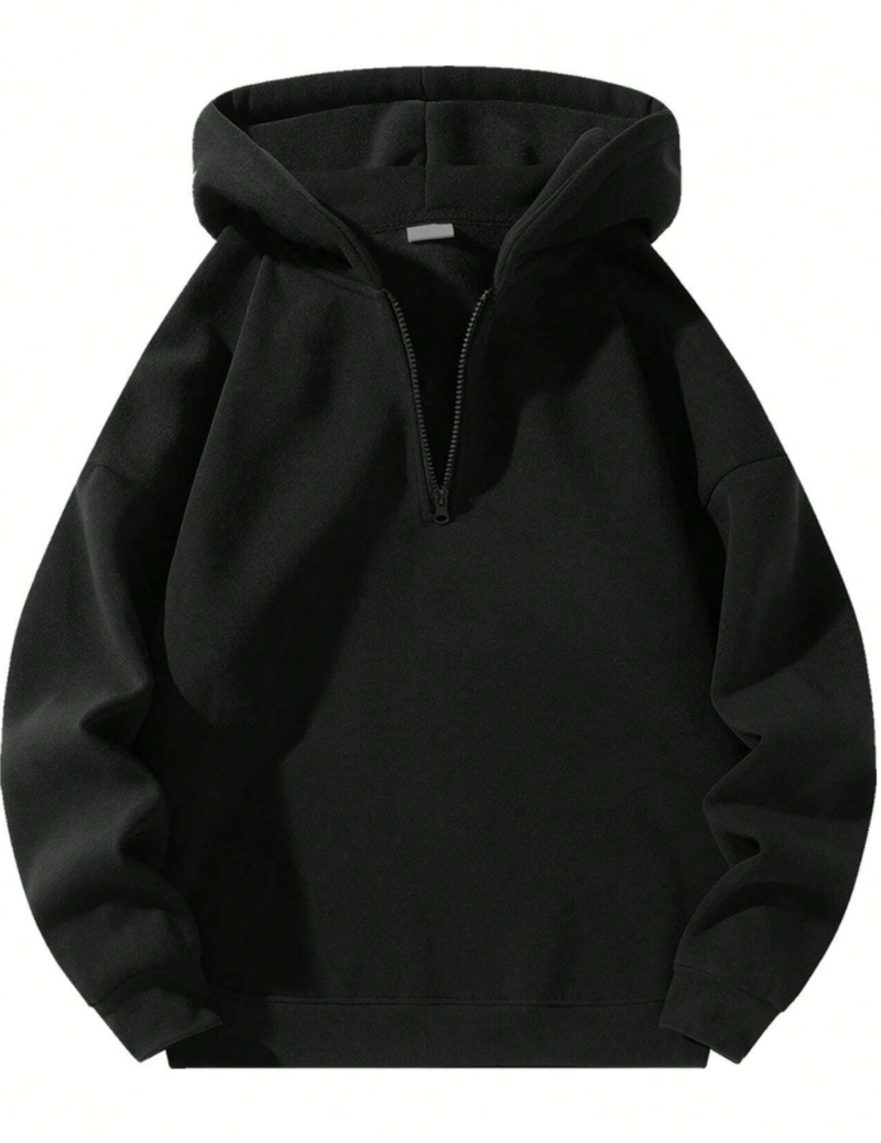 Tony Black Oversized Fleece Sweatshirt