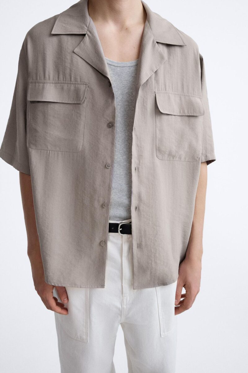 Harvey Grey Relaxed Fit Shirt - Image 4