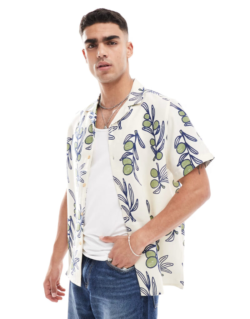 Sammy Fruity Print Oversized Shirt