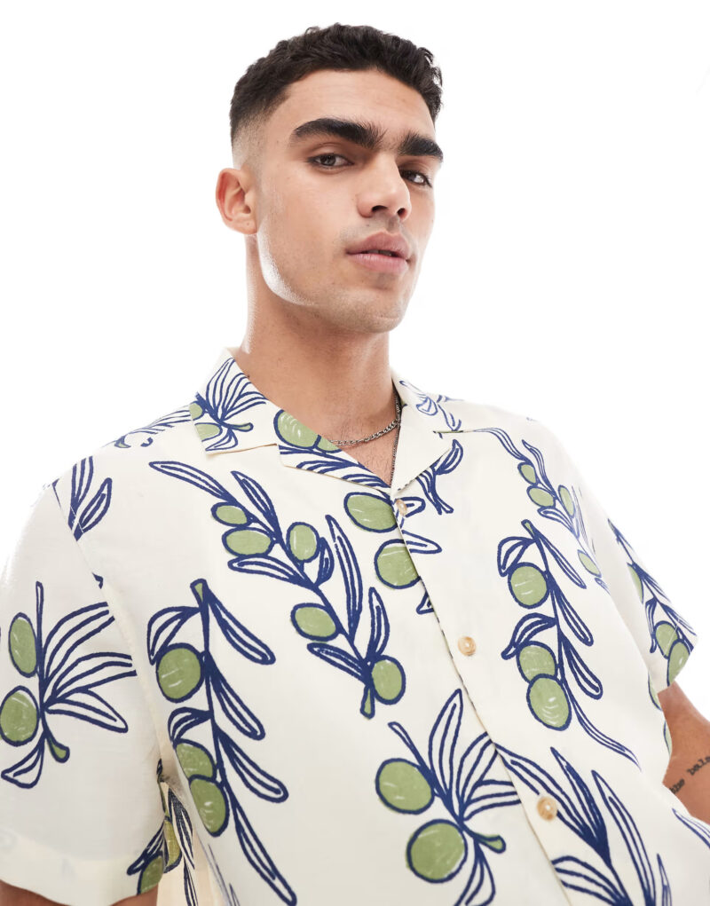 Sammy Fruity Print Oversized Shirt - Image 2
