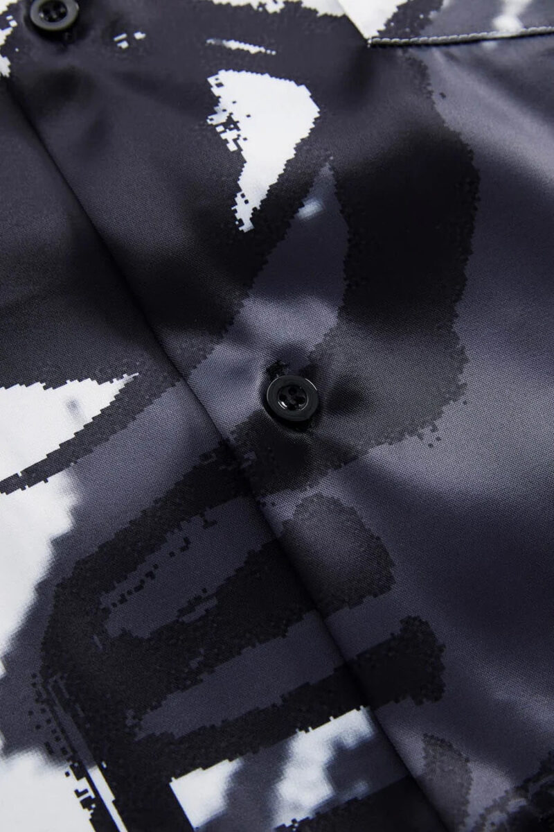 Zink Dragon Print Satin Shirt - Image 8