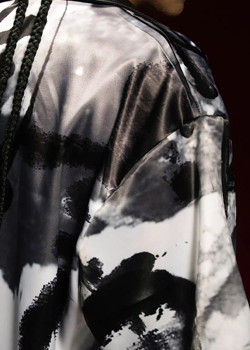 Zink Dragon Print Satin Shirt - Image 9