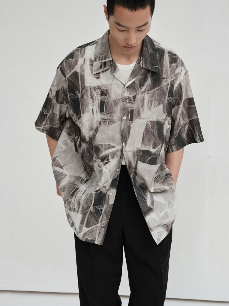 Denise Abstract Print Oversized Shirt