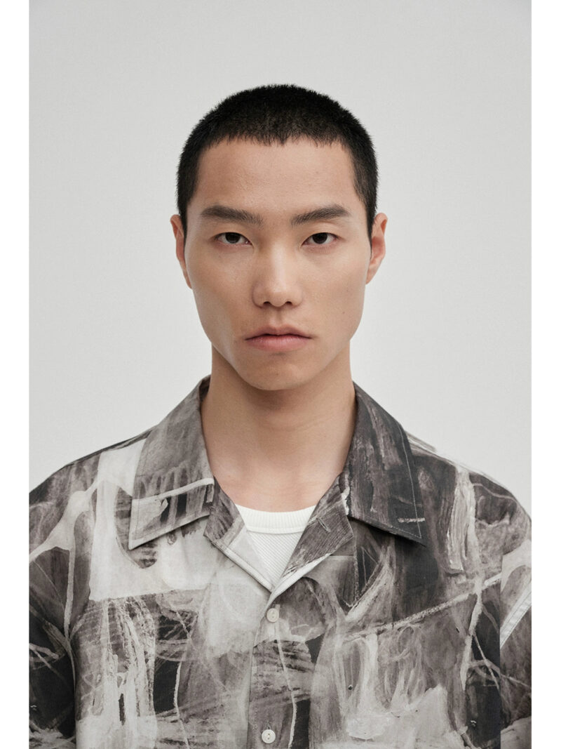 Denise Abstract Print Oversized Shirt - Image 3