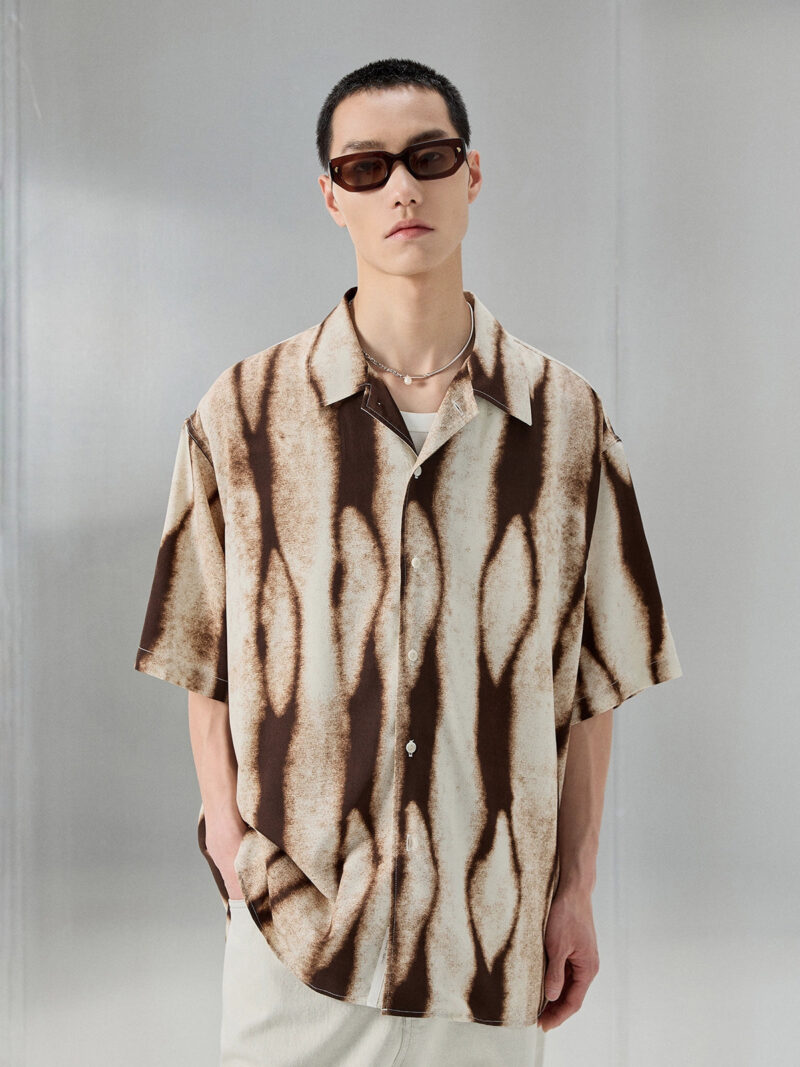 Andrew Coffee Tie Dye Oversized Shirt