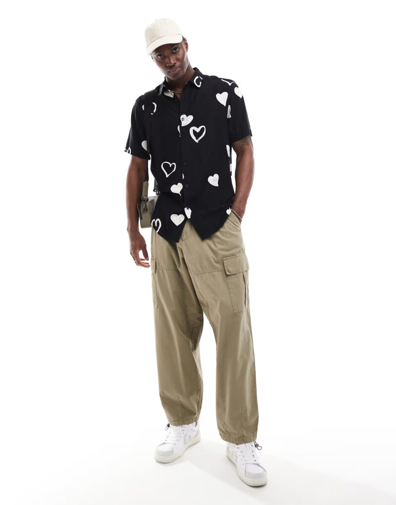 Cole Black Heart Print Shirt - Image 3
