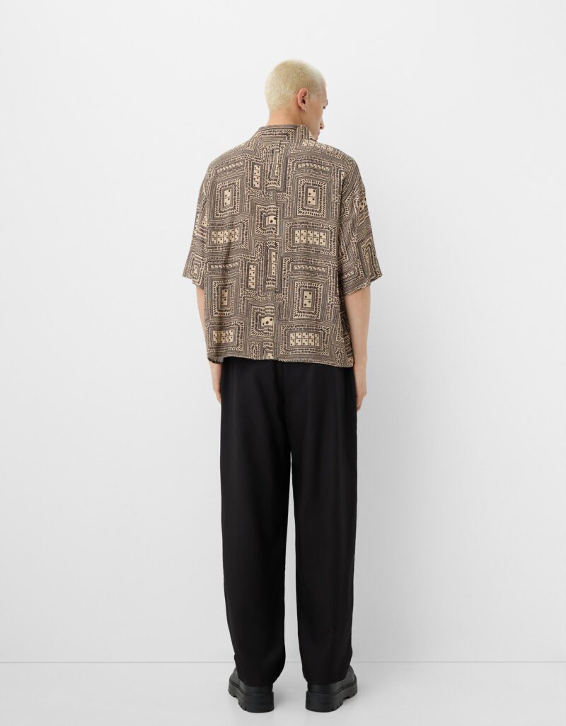 Jacob Abstract Print Relaxed Fit Shirt - Image 4