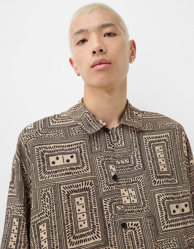 Jacob Abstract Print Relaxed Fit Shirt - Image 2