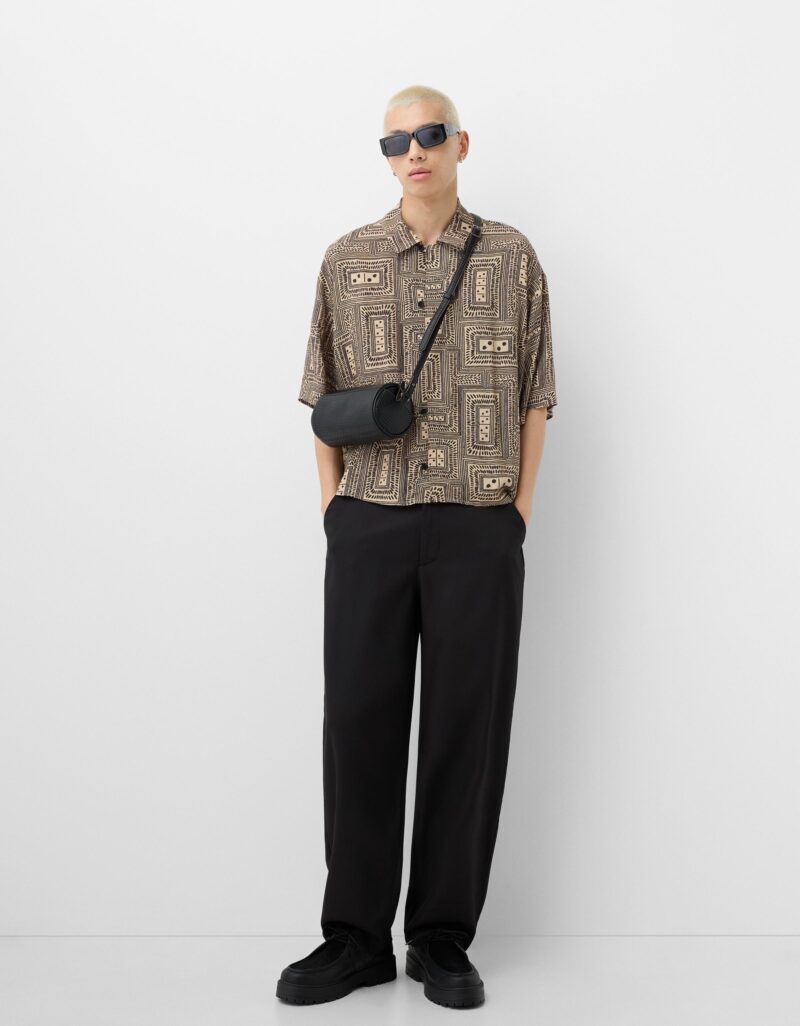 Jacob Abstract Print Relaxed Fit Shirt - Image 5