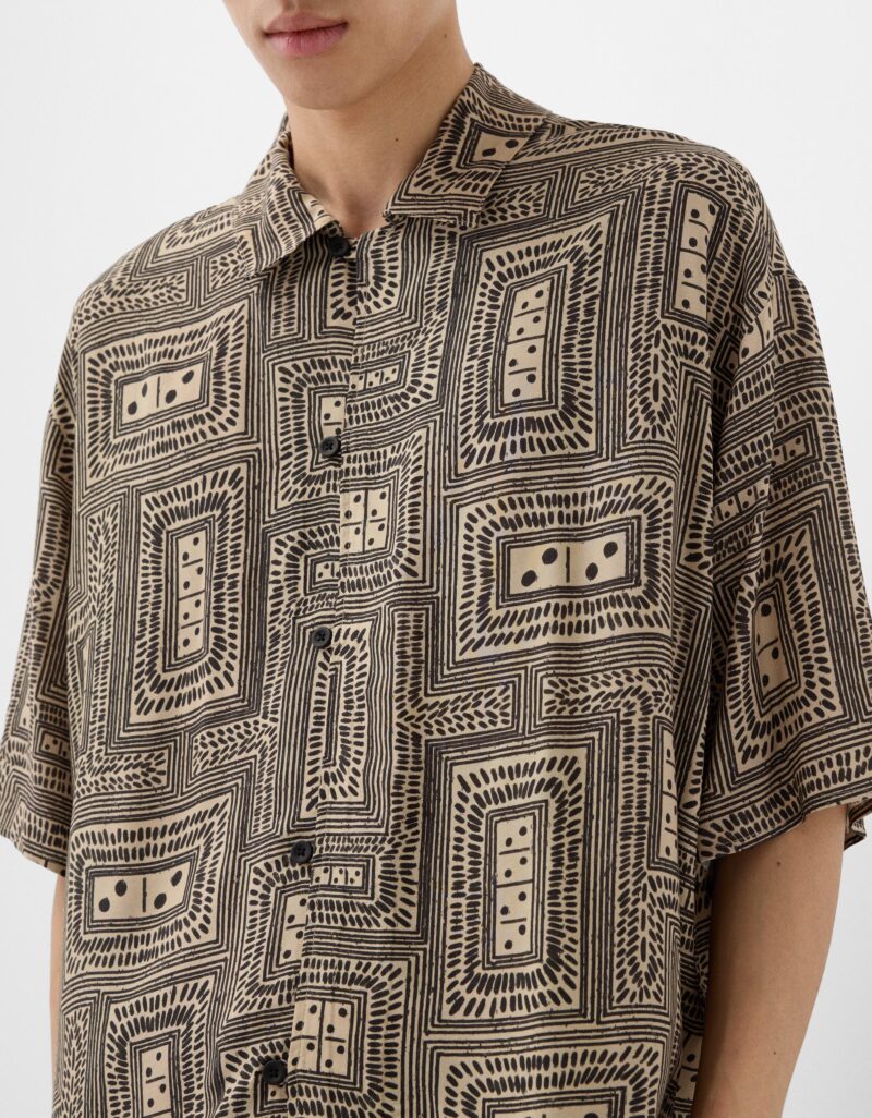 Jacob Abstract Print Relaxed Fit Shirt - Image 3