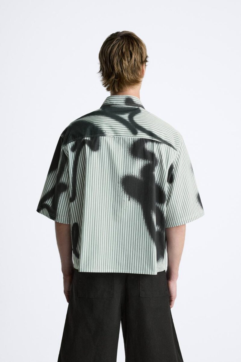 Perry Spray Paint Relaxed Fit Cotton Shirt - Image 3
