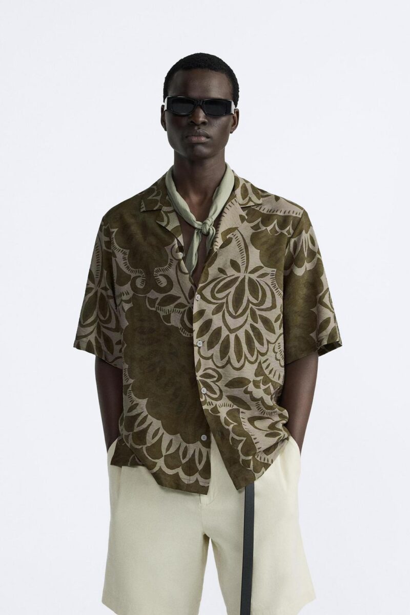 Jay Green Floral Relaxed Fit Shirt