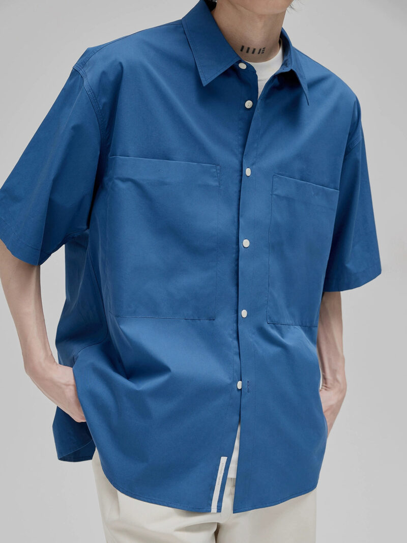 Alison Blue Dual Pocket Oversized Shirt