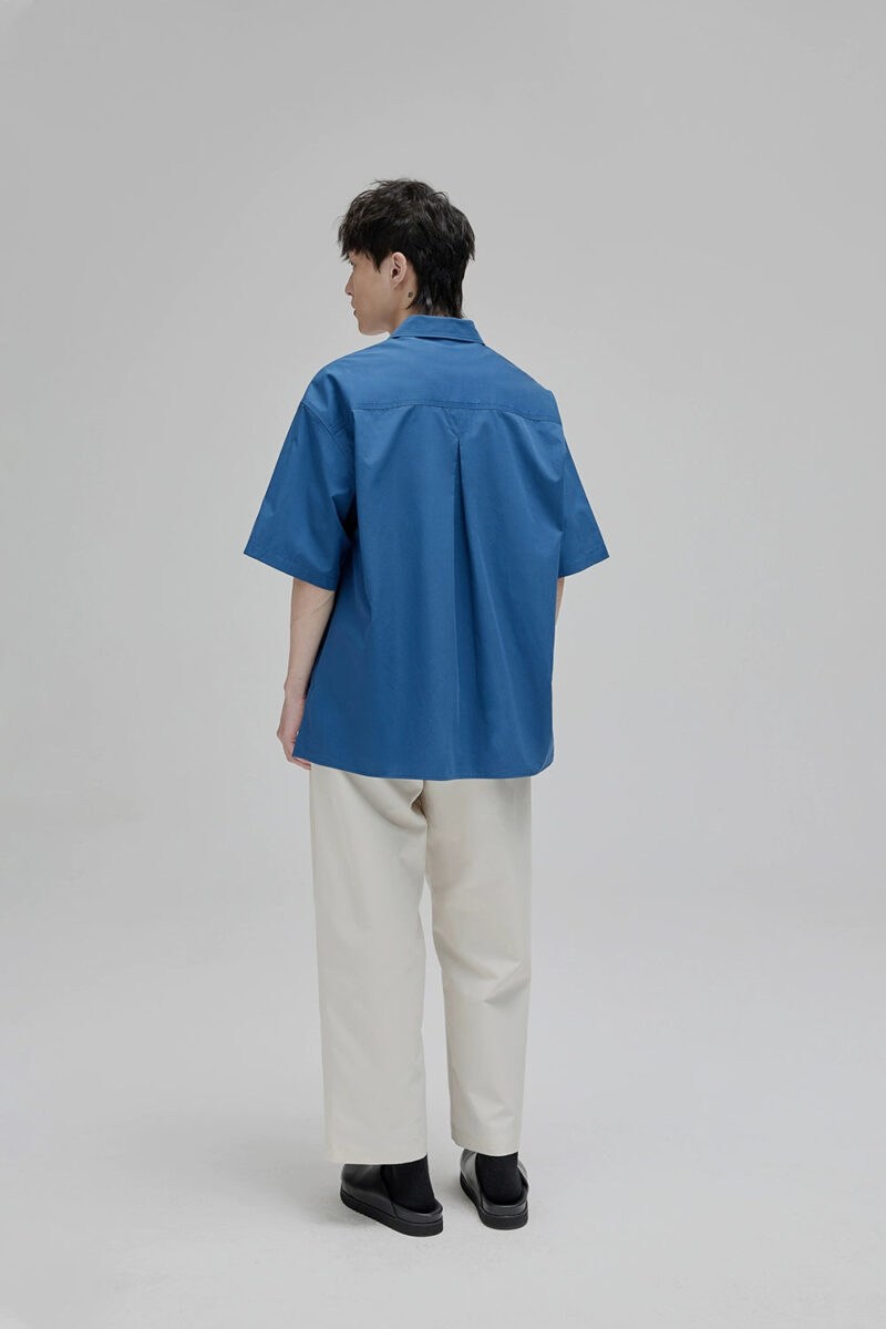 Alison Blue Dual Pocket Oversized Shirt - Image 7