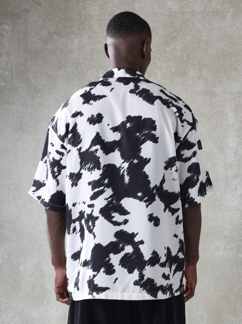Cow Print Relaxed Fit Shirt - Image 3