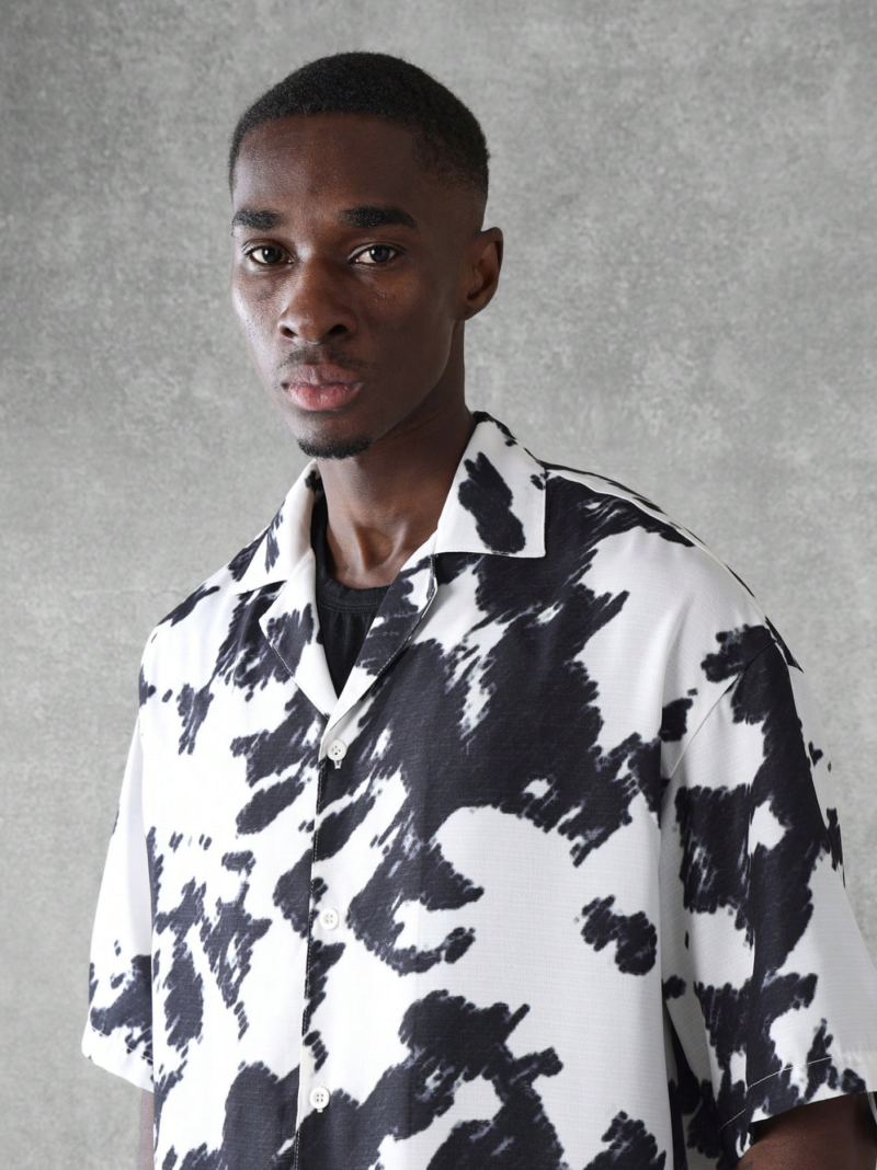 Cow Print Relaxed Fit Shirt - Image 4
